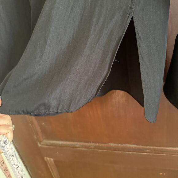 A.L.C. | Black Paulina Top Oversized Cuff Popover Shirt Blouse | Size 6 Boho - Picture 7 of 7